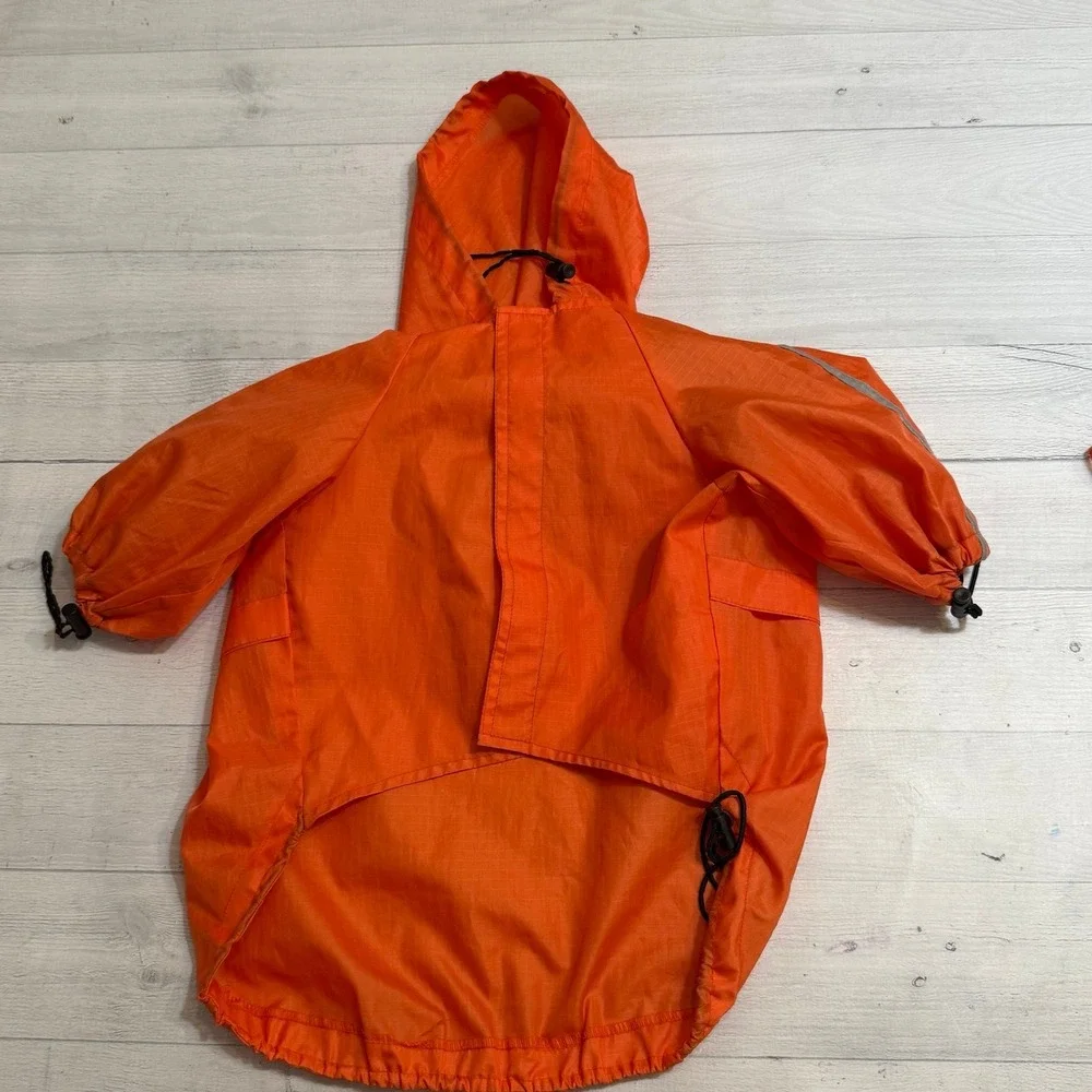 Dog‎ rain suit two piece jacket and pants size orange 6/8
